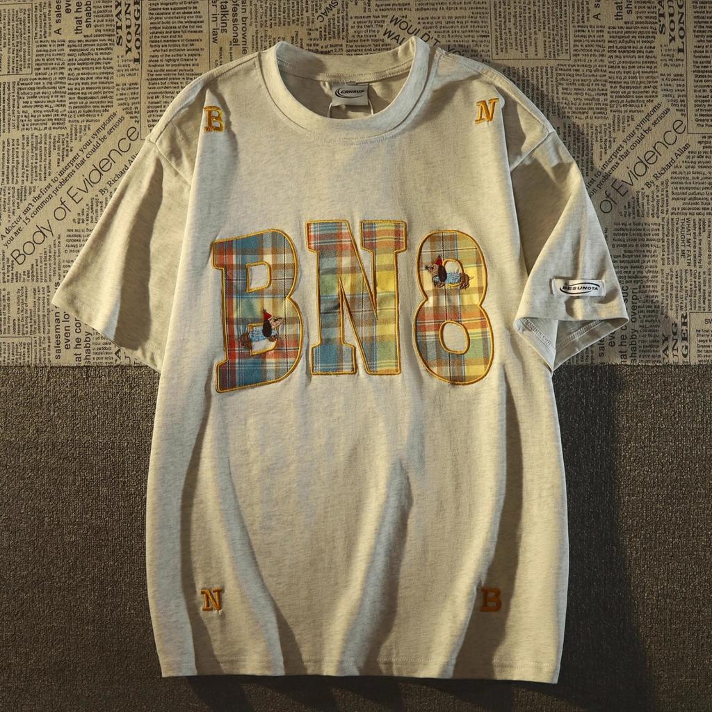 New Cotton Men's Short Sleeve T T-shirt Men's Summer Casual Versatile Loose T-shirt Top ins