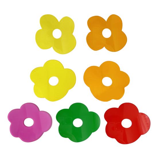 Acrylic Flower Coaster Heat-Resistant Cute Clear Cup Mat for Desk Kitchen Living Room Waterproof Non-Slip Reusable Drink Mat for Mugs