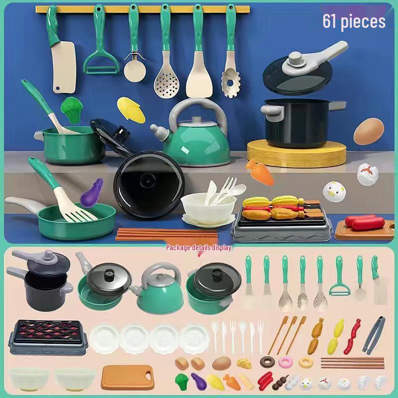 Children's Pretend Play Kitchen Set: Cooking Utensils & Cutting Fruit Toys