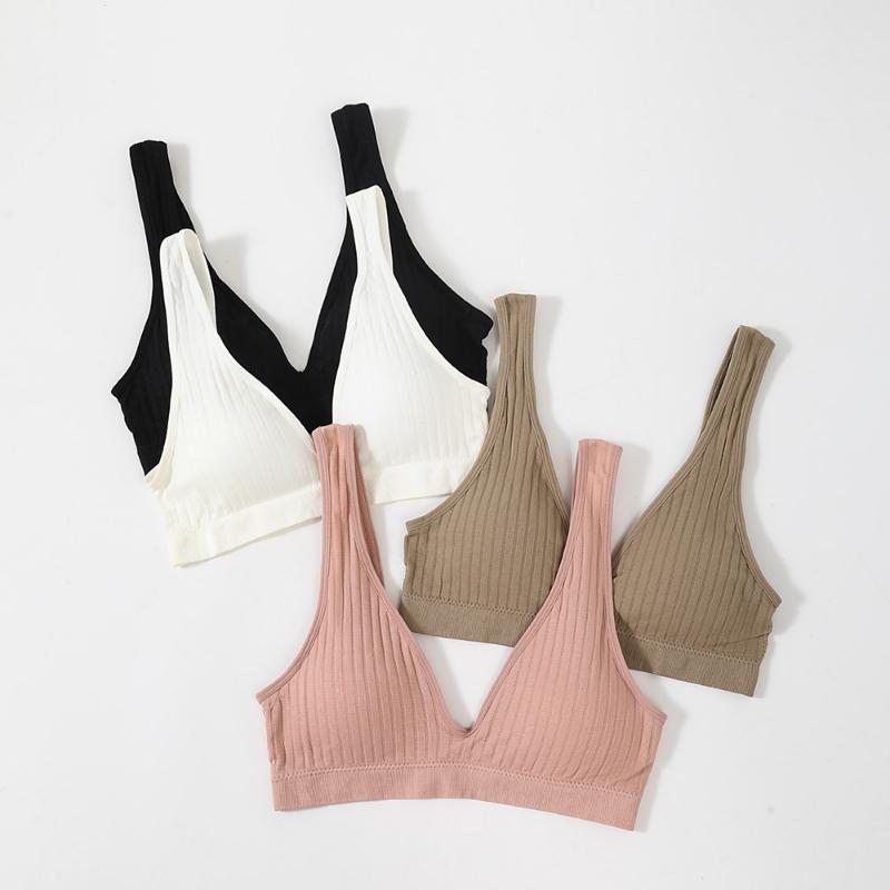 Sexy Women's Bra Crop Top Women's Seamless Underwear Padless Tank Tops M L
