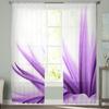 Flowers Purple Petals Beautiful Tulle Curtains For Living Room Sheer Curtain Bedroom Voile Decorative Window Treatments