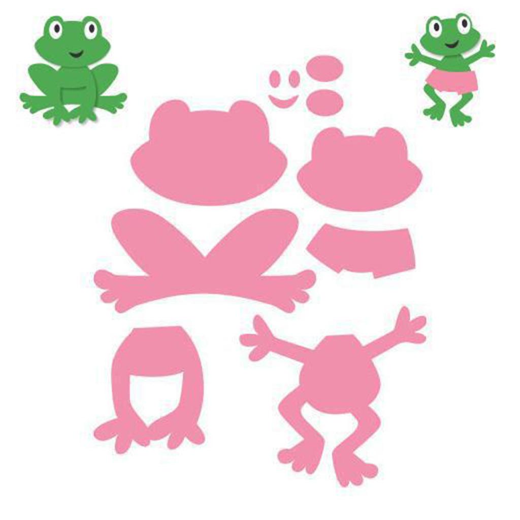 Metal Cutting Die 3D Happy for Frog Cutting Dies for DIY Scrapbooking Photo Deco