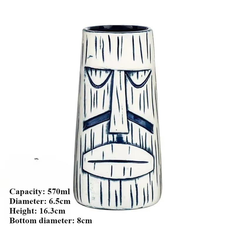 Hawaii Påskön Tiki Muggar Kreativ Porslin Öl Vin Mugg Öl Vin Cocktail Party Kopp Barverktyg Keramisk Tiki Mugg