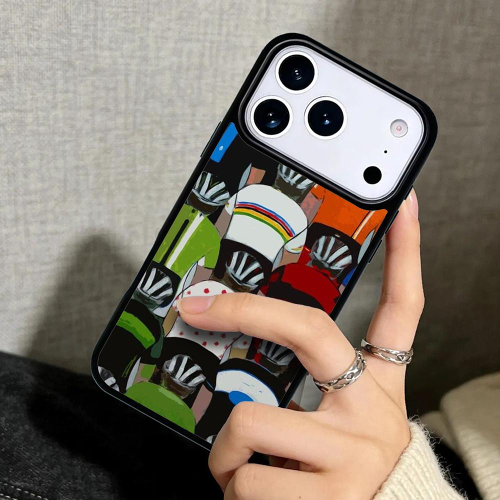 Capa Case for iPhone 17 Air 16 Pro Max 15 Plus 11 13 Mini 14 12 Back Phone Cover BIKE Cycling Art