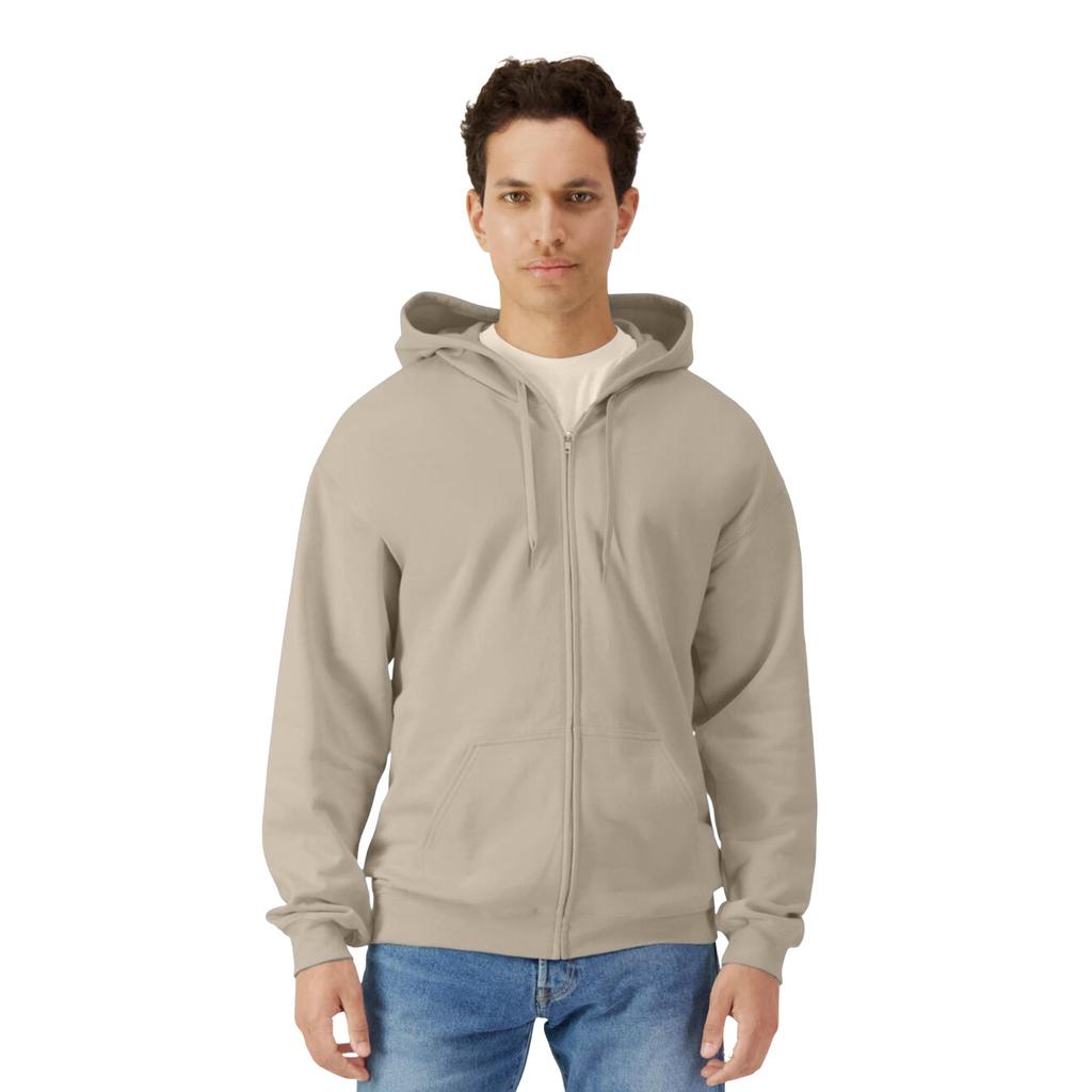 Gildan Mens Softstyle Midweight Full Zip Hoodie