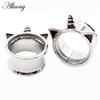 Alisouy 2PC Edelstahl Finger Blume Eule Fledermaus Ohr Tunnel Plug Flesh Expander Bahren Messgeräte Ohrring Piercing Körper Schmuck