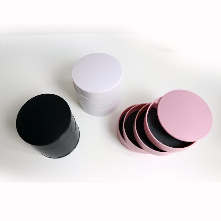 Schmuck- und Haaraccessoire-Box im nordischen Stil, drehbar, Samt, staubdicht