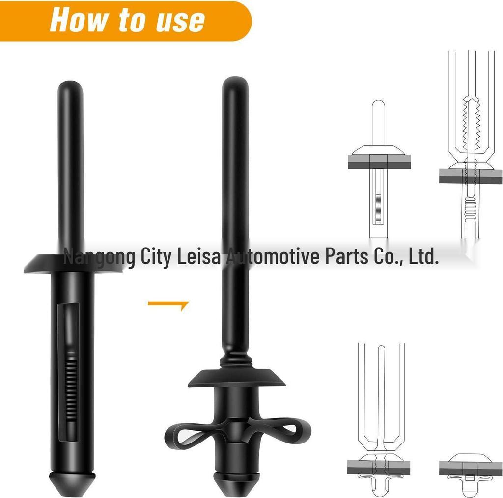 60PCS Nylon Barbed Rivets for Jeep Chrysler Models 68039280AA 6030441