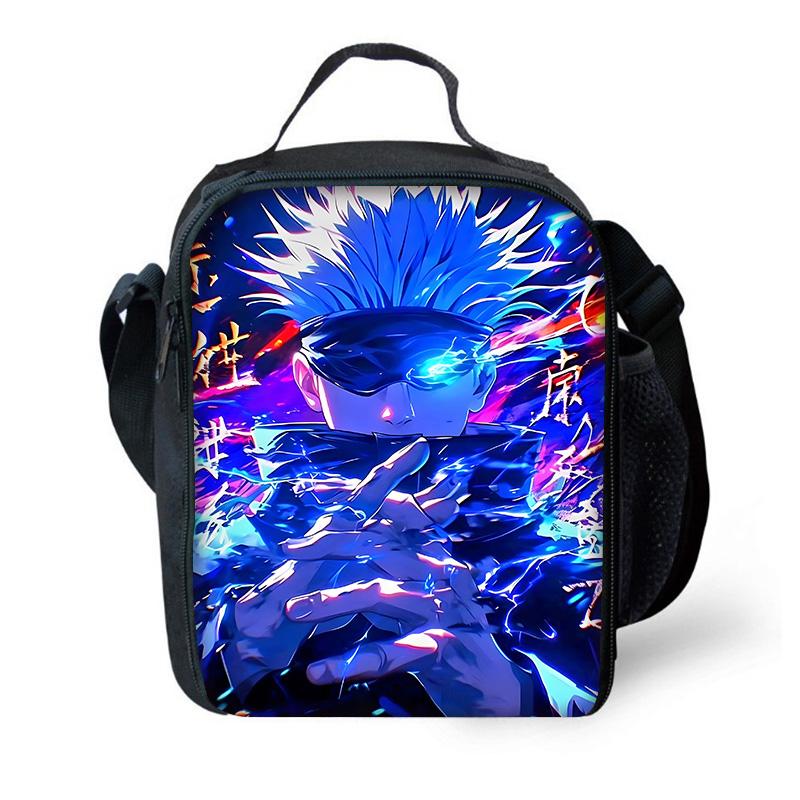 Anime J-JujutsuS K-KaisenS Child School Backpack with Lunch Bags ,Pencil Bags ,School Bags for Boys Girls Best Gift