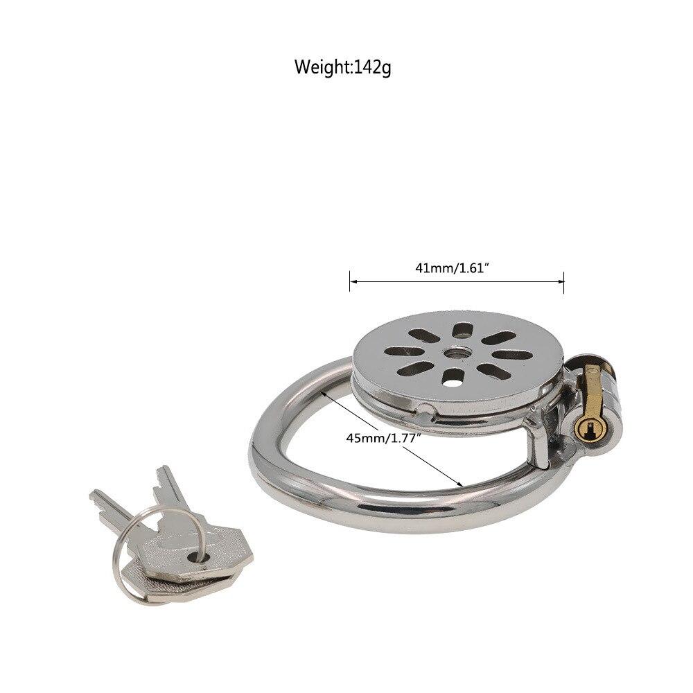 304 Stainless Steel Chastity Lock Penis Cage Male Bondage  Cockring CB Lock BDSM Slave Cuckold Sex Toys Urinary Catheter