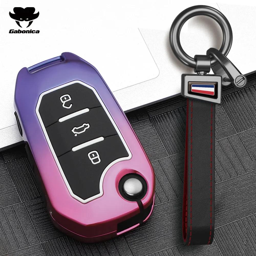 New Zinc Alloy Shell For Peugeot Gt 208 2008 308 3008 408 508 107 301 Citroen C4 Cactus C5 Ds4 Ds5 Car Key Cover Case Holder Fob