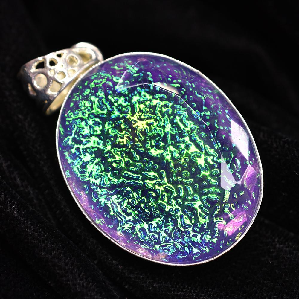 Lab-Created Opal Loose Gemstone Multi Color 84ct Oval Cut Brazilian Pendant October Birthstone Gift
