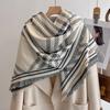 2025 Luxury Brand Winter Women's Cashmere Scarf - Abstract Printed Tasseled Shawl Wrap, Pashmina Bandana & Elegant Poncho