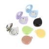 Colorful Keychain Empty Makeup Compact Diy Refill Case With Aluminum Tray Portable Cosmetic Storage Small Blush Container