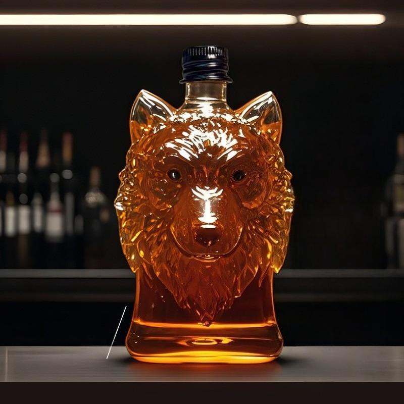 Novelty Animal Shape Whiskey Decanter Creative Glass Liquor Bottle for Scotch Bourbon & Whiskey Bar Decor & Gift