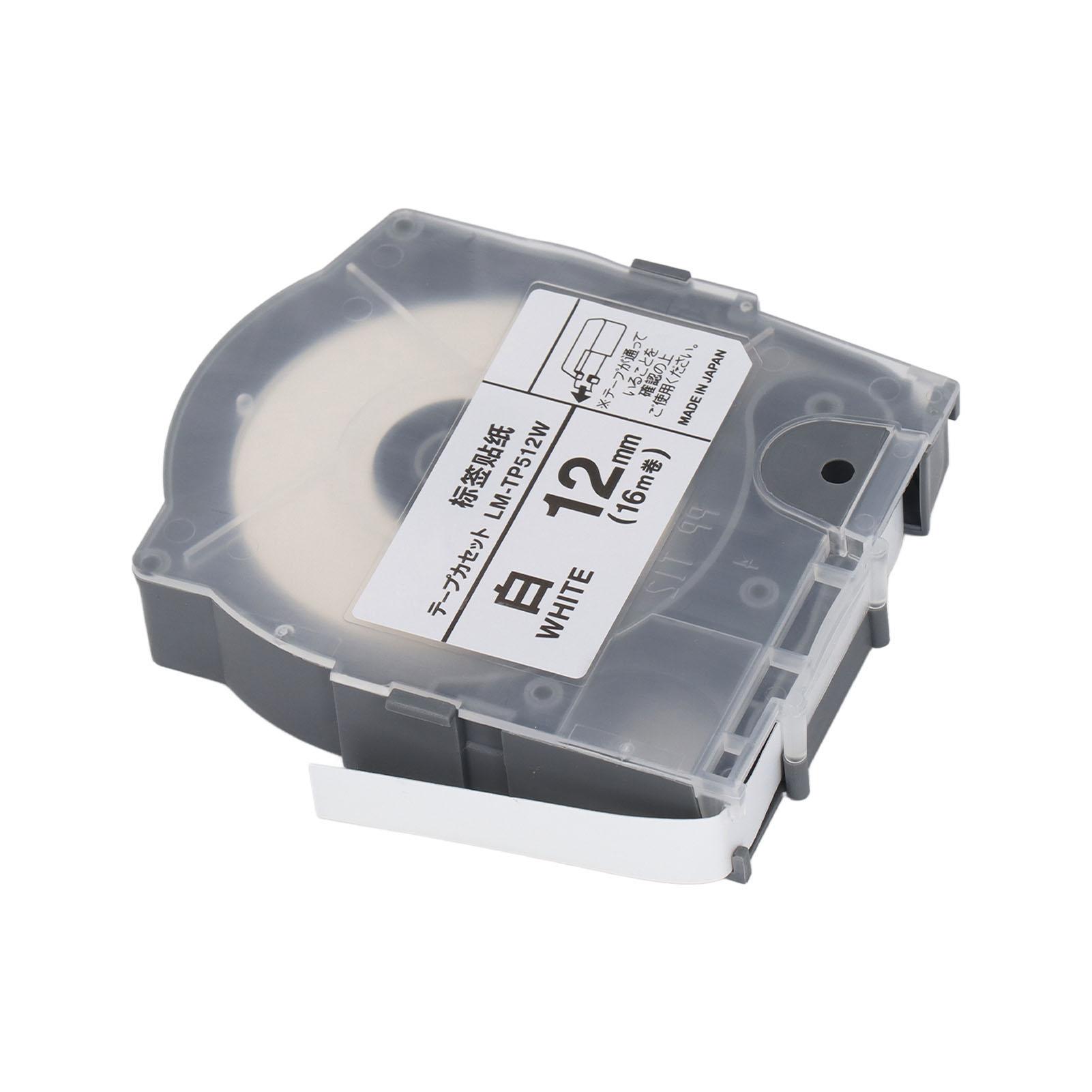 

Стрічка для етикеток, 12 мм, 16 м, ПЕТ-матеріал, стійка до стирання, стрічка для виготовлення етикеток з оболонкою для MAX LM 550A білий