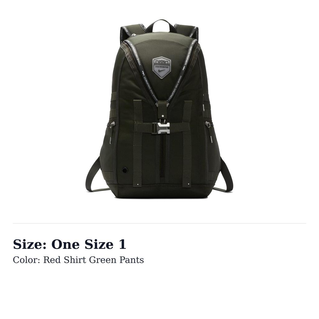 Nike Polyamide Backpack Regular Unisex Sequoia Green BA5987-355