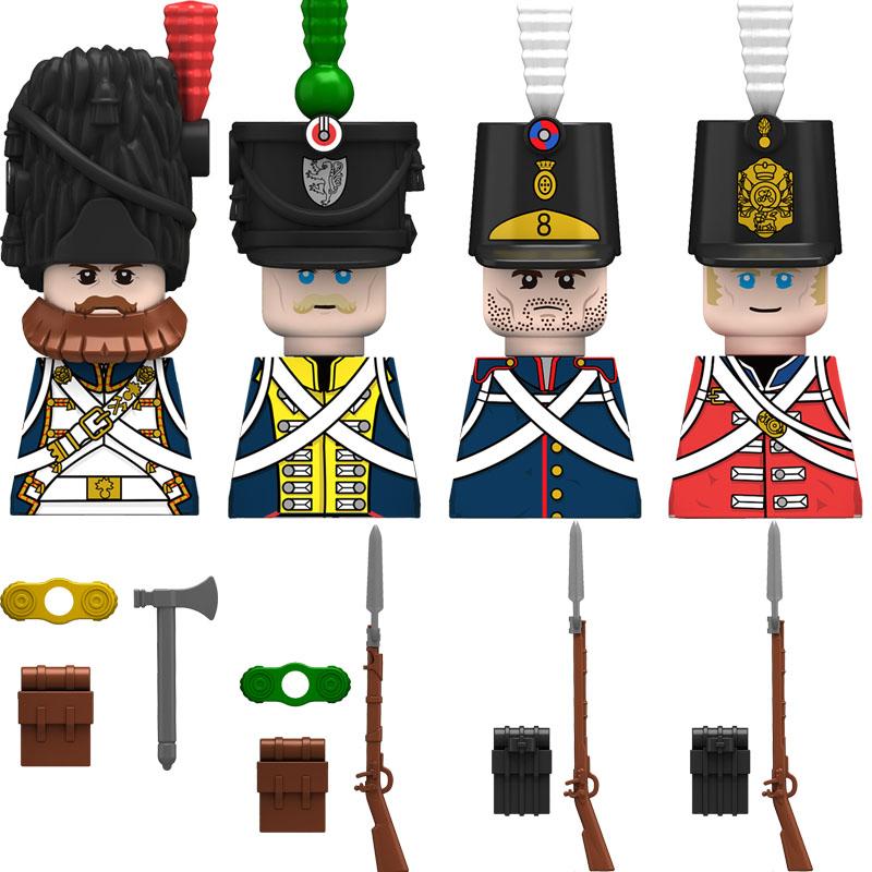 N001052 Neue mittelalterliche Napoleonkriege Soldaten aller Länder Actionfigur Herzog Marschall Schwert Kinder Mini Bausteine Spielzeug Geschenk