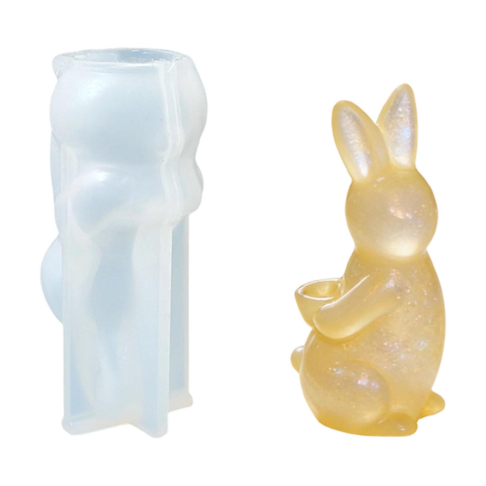 

Rabbits Shape Silicone Mould With 3D Relief Designs For Home Desserts And Candle