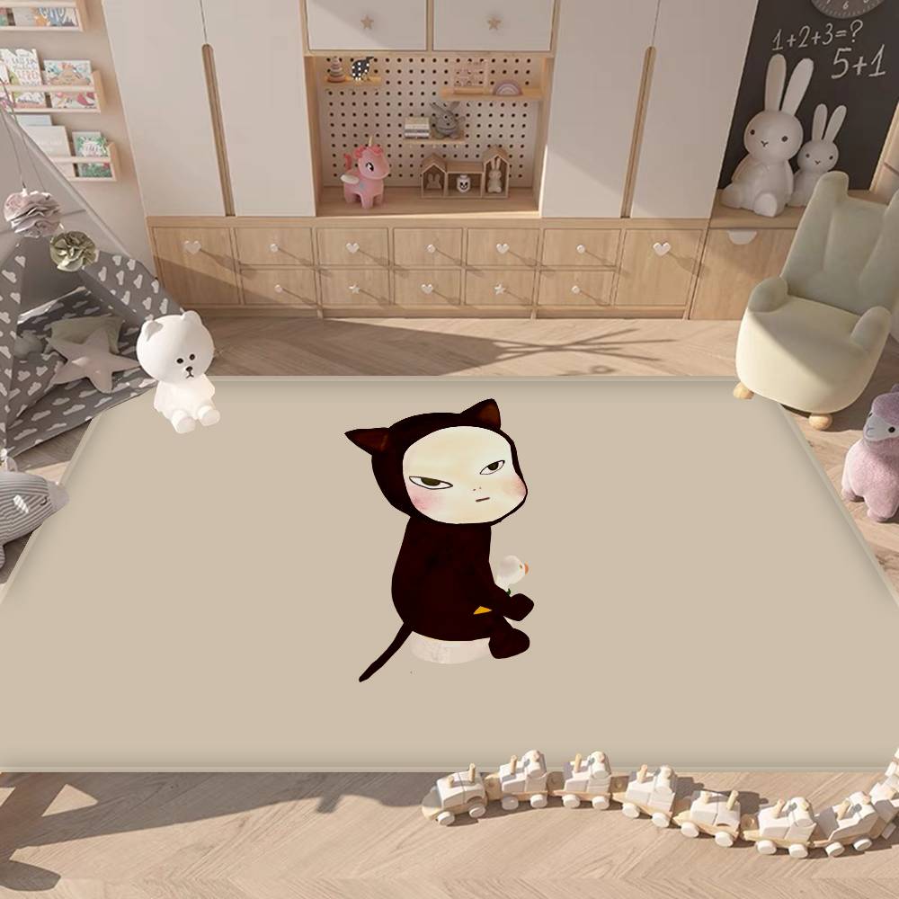 Yoshitomo Nara Dream Doll Anime Floor Mat Retro Multiple Choice Living Room Kitchen Rug Non-Slip Modern Home Decor