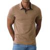 Summer New Men Short Sleeve Pure Color Lapel Polo Shirt Men Business Casual Golf Polo Shirt
