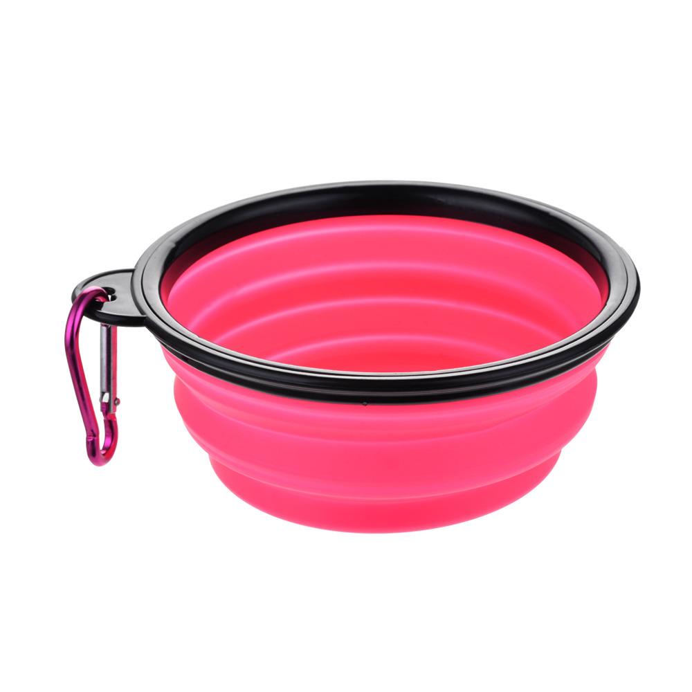 Dog Bowl Portable Folding Pet Bowl Collapsible Silicone Water Bowl for Dog Outdoor Travel Puppy Feeder Dish Food Container