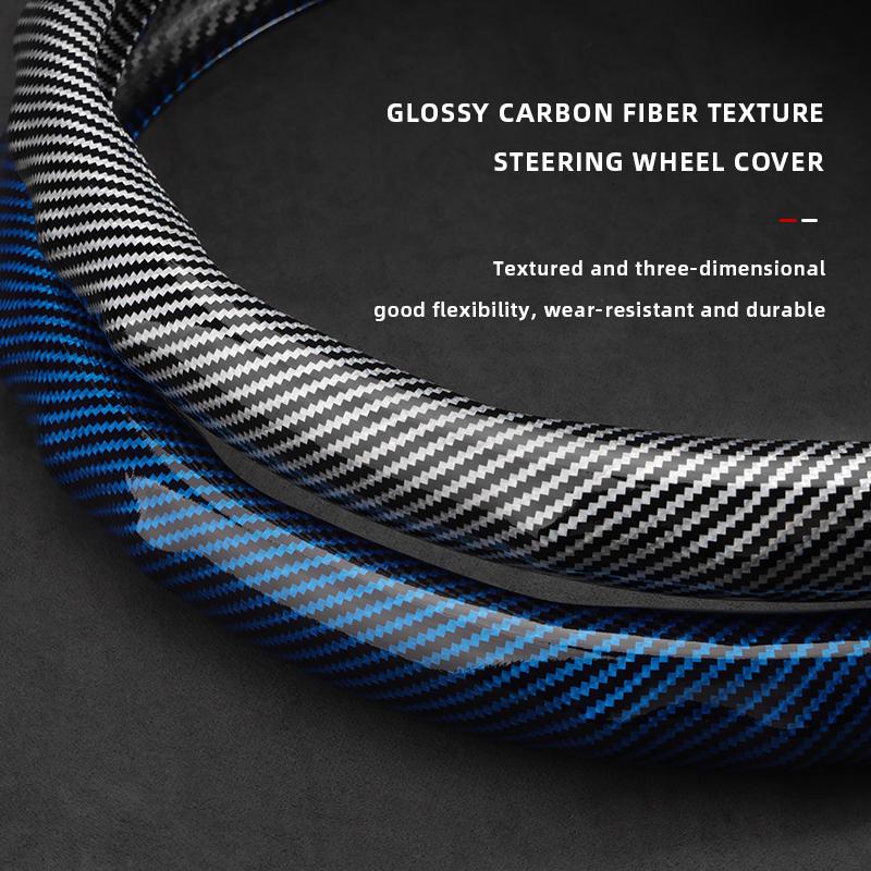 Suitable for Honda Carbon Fiber Texture Steering Wheel Cover Snap-On Wave-Shaped Sports Design Protective Shell Crv Civic Accord Hrv