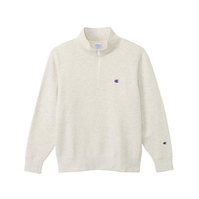 Champion COTTON USA One-Point Logo Half-Zip Sweatshirt, Long Sleeve, C8-Y015Z-810-S