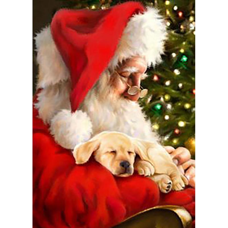 DIY Santa Claus 5D Diamond Painting Full Round Drill Cartoon Resin Wall Art Embroidery Craft Home Decor Handmade Christmas Gift