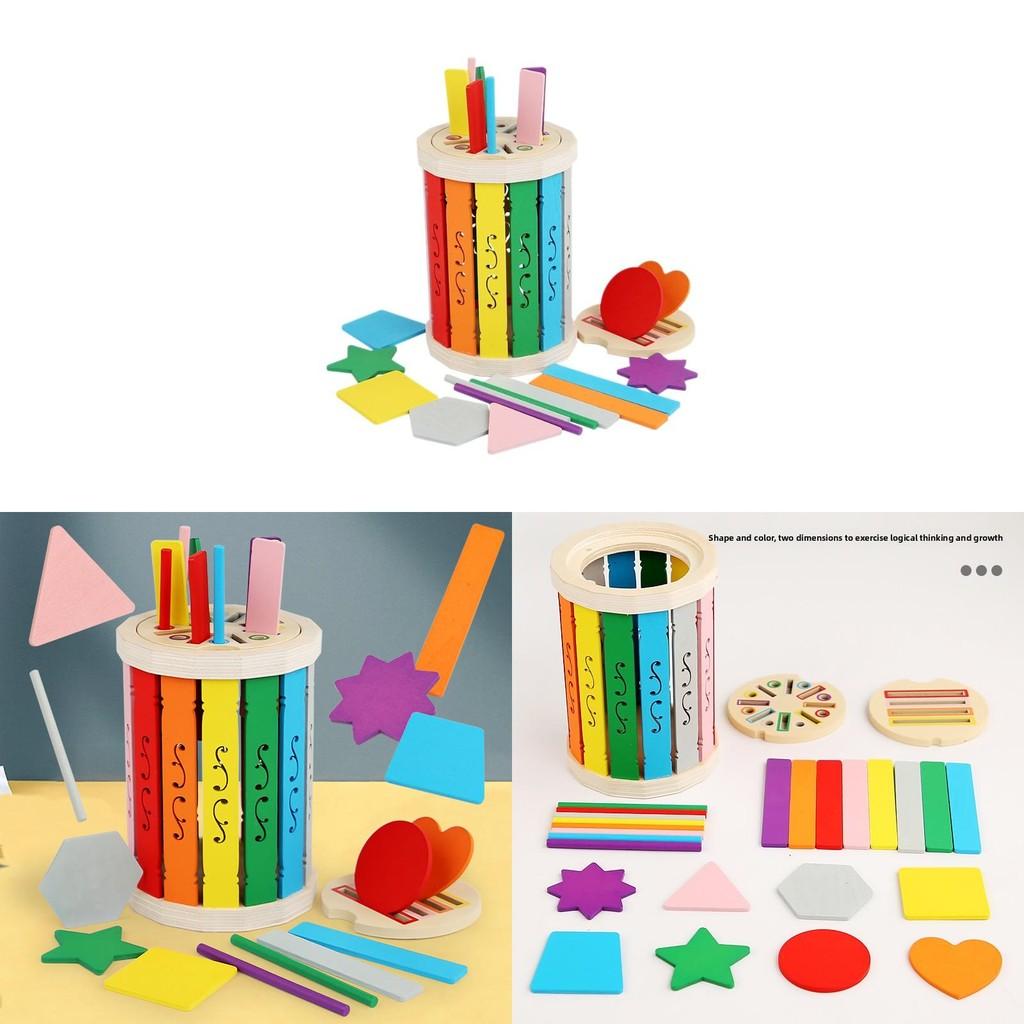 Color Wooden Kids Sorting Matching Toy For Early Education Development Gift