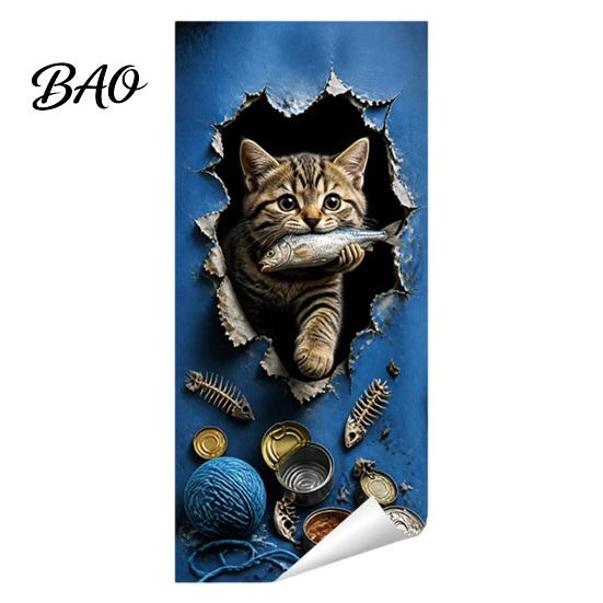 Weatherproof Waste Container Art Fun Animal Trash Can Stickers, Self?Adhesive Bin Decals for Outdoor Removable Vinyl Skins Garbage Can, Mailbox