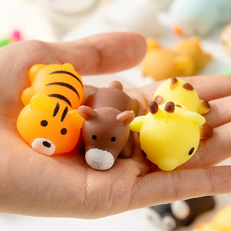 10/20/30 Pack Kawaii Animal Mochi Squishy Toys Stress Relief Balls Quick Rebound Sensory Squeeze Fidget Toy For Kids Party Favor