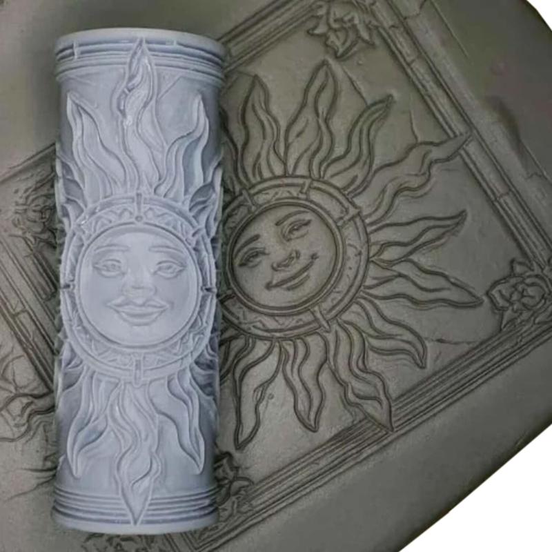 

Clay Texture Roller Bird Pattern Pottery Roller Tool Clay DIY Clay Tile Roller Ceramic Printing Roller for Clay Craft