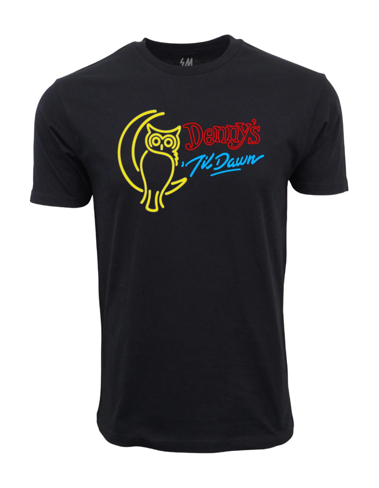 Unisex Adult Casual Graphic Dennys Till Dawn Graphic T shirt T-Shirt M