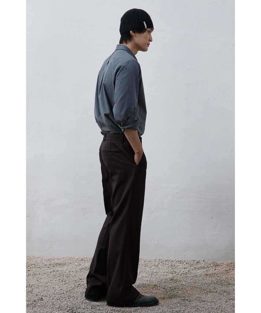 YOUTH Flared Wool Trousers - Brown