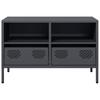 Vidaxl TV Cabinet, Black, 68X39X43.5 Cm, Cold Rolled Steel