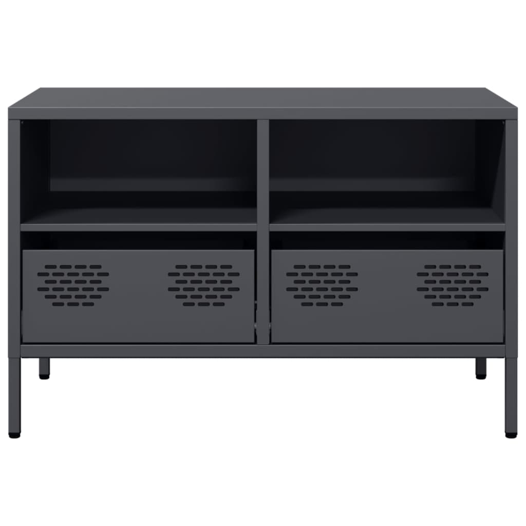 Vidaxl TV Cabinet, Black, 68X39X43.5 Cm, Cold Rolled Steel