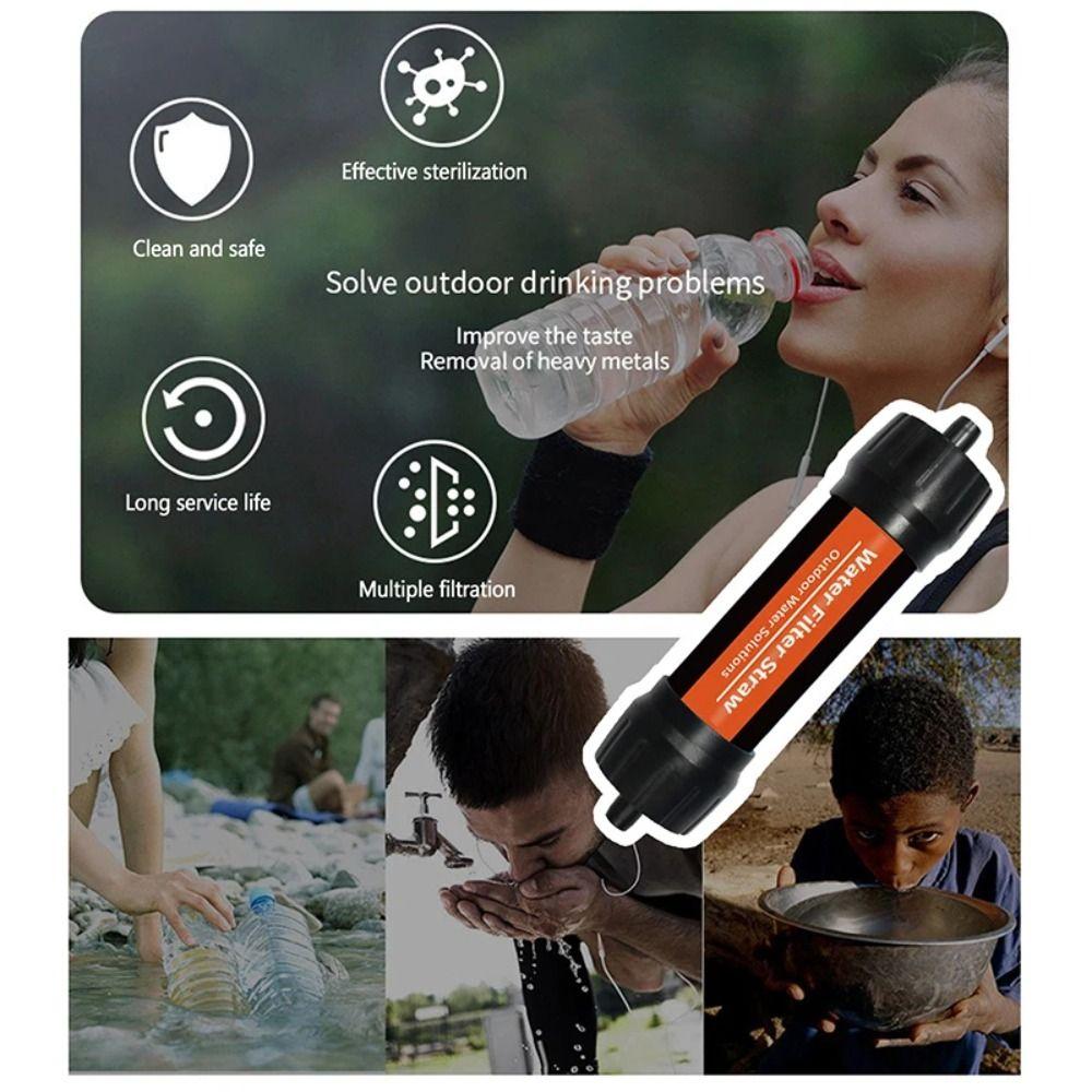 Straw Purification Water Filter Mini Drinking Water Filtering Straw  Emergency