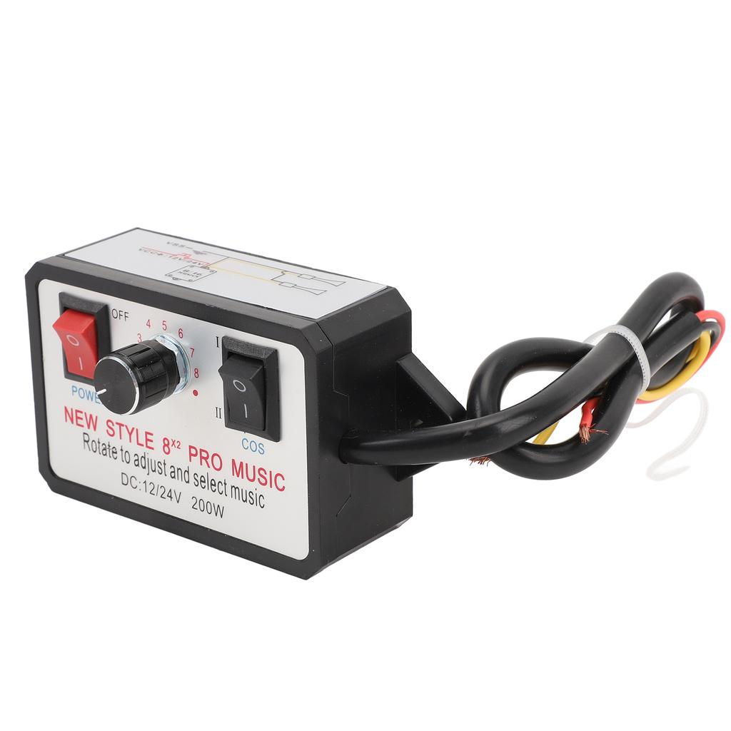 Car Horn Controller 16 Sound Effect Adjustable DC 12V 24V Dual Tone Car Horn Controller Unit for
