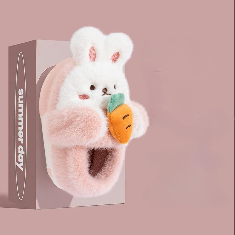 

Новые детские зимние мультяшные милые хлопковые тапочки для девочек 14-15 inner length 14.5cm