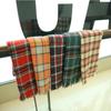 Autumn and winter new imitation cashmere double-sided thousand birds plaid thickened warm scarf double-layer shawl extended