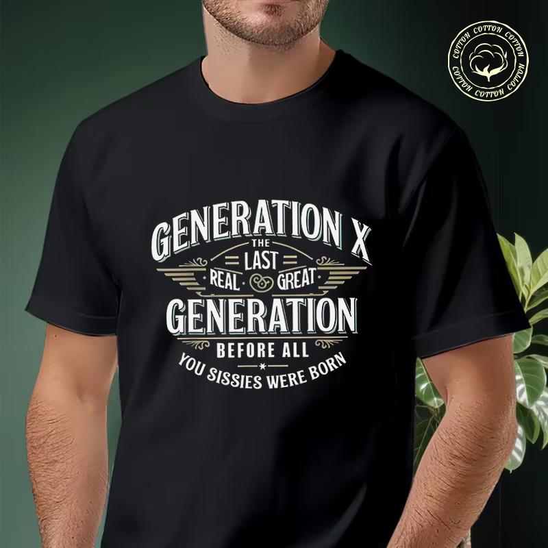 Funny Generation X Ironic Humor Motorcycle T Shirt Cotton Men And Women Aesthetic High Quality