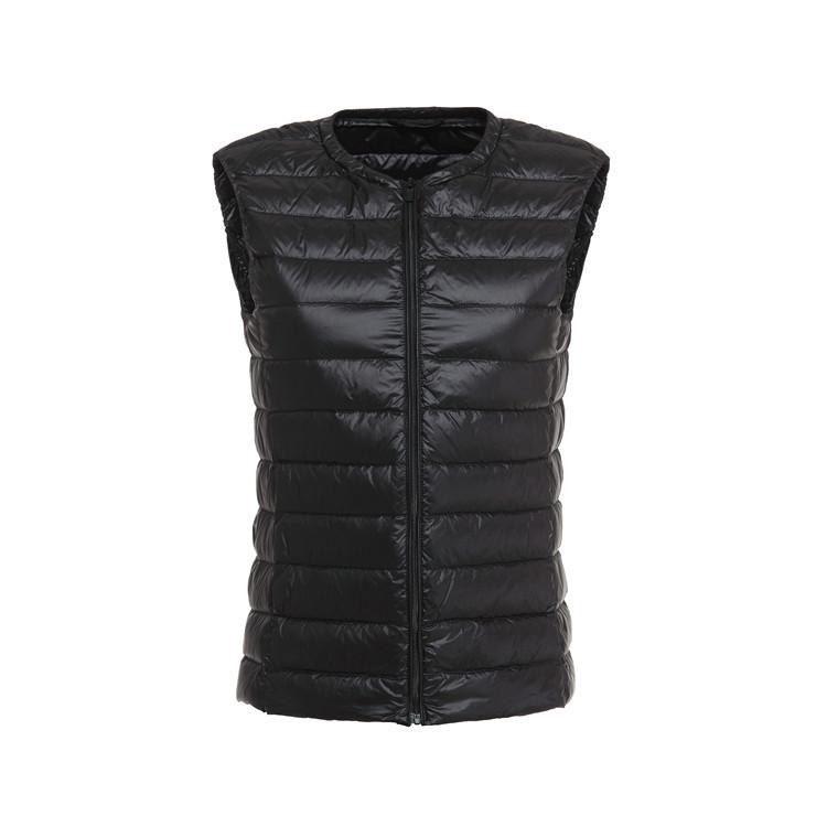 Plus-Size Women's Lightweight White Duck Down Vest for Middle-Aged and Elderly