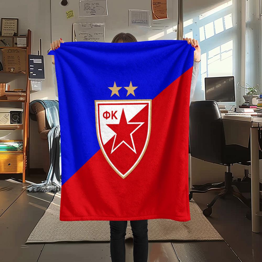 Crvena zvezda2 Flannel Blanket, High quality Comfortable for All Seasons, Home Decor, Warmth and Comfort