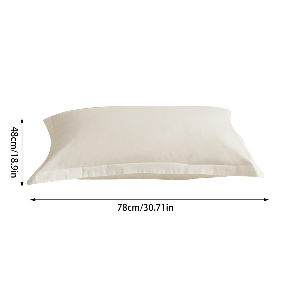 2pcs 100% Envelope Cotton Pillow Case Solid Color Pillow Cover 48x78cm Rectangular White Pillowcase Bedding Pillow Case 2025