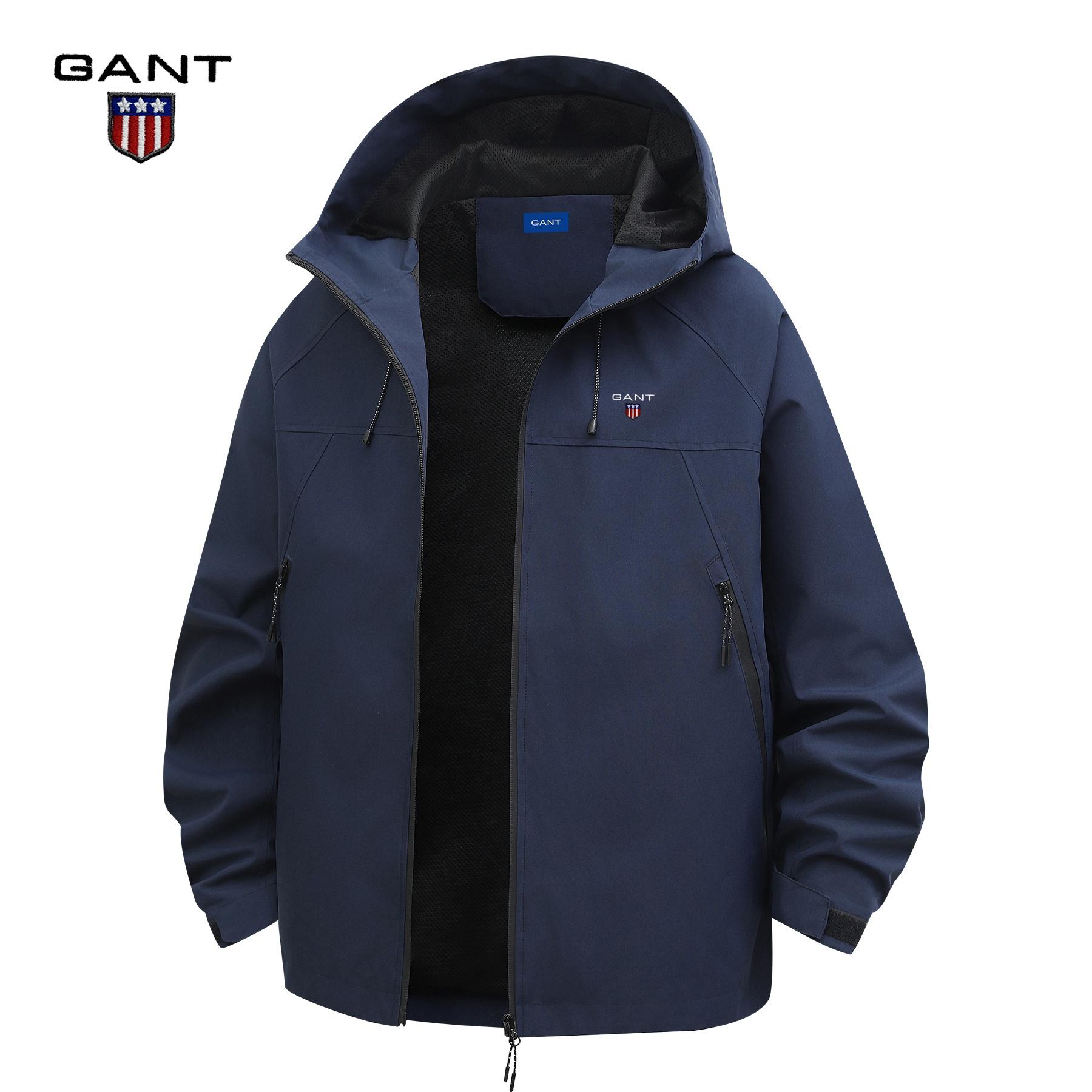 

Gant Men s and Women s 2025 Autumn and Winter Embroidered Travel Jacket, Thin Mountaineering Jacket XXL темно-синього кольору