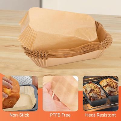 Yousheng 100 Piezas Forros para Molde de Pan 9x5 Pulgadas Papel Pergamino Antiadherente Desechable Forros de Papel para Hornear para Hornear Pan Tostado Pasteles