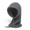 Winter Scarf And Hat Integrated For Outdoor Cycling, Warm Knit Scarf, Woolen Hat, Ear Protection, Solid Color Scarf, Drawstring