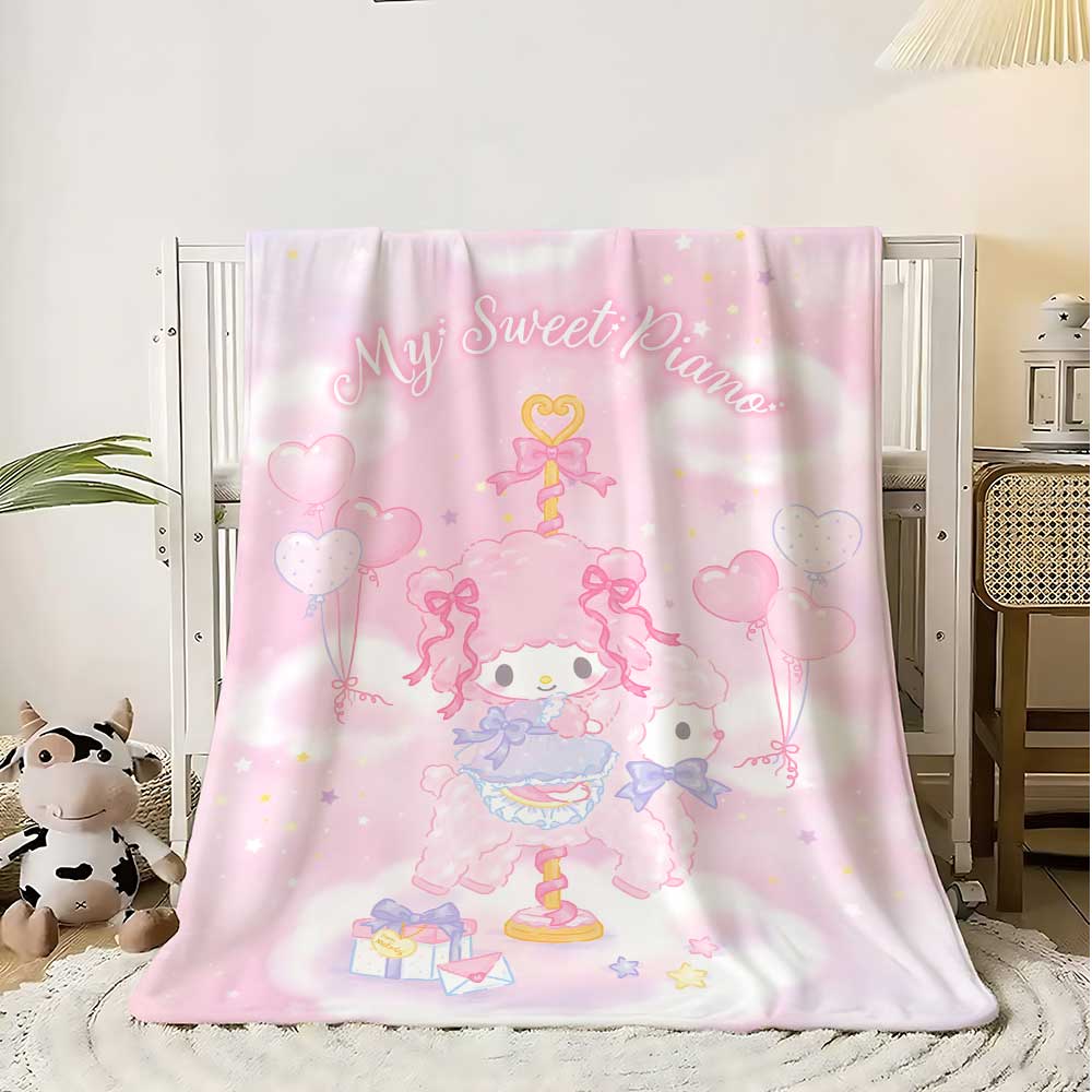 Couch Throw Blanket for Bed Kawaii Piano Bedroom Decoration Home Decorative Sofa Blankets Bedspread the Warm Winter Knee Double