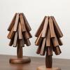 Non-Slip Walnut Tree Table Mat Set Tree Shape Placemats Wooden Trivet for Hot Dishes  Bowl